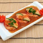 Crevettes à l’ail, au piment et au citron vert.